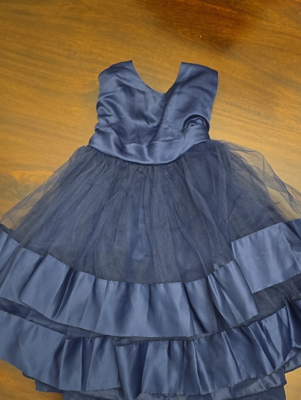 Navy Tulle Party Dress for Girls - Elegant Sleeveless Design